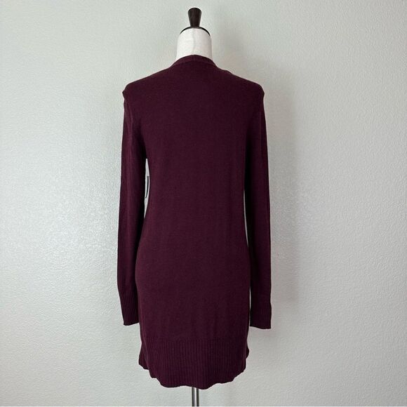 NWT Old Navy Open Front Burgundy Long Line Cardigan, Sz Medium - Picture 7 of 13